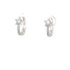 0.22ct 14k white gold diamond star huggy earrings 360 video view