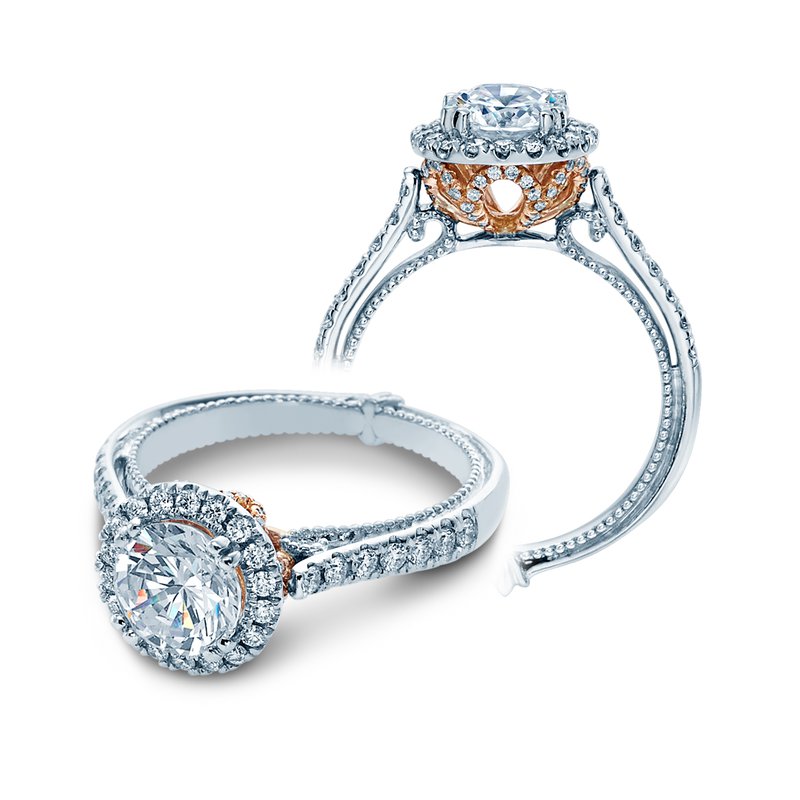 Verragio Halo Prong-Set Diamond Engagement Ring