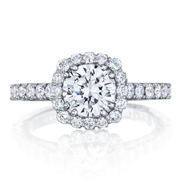 Tacori Blooming Cushion Halo Diamond Engagement Ring