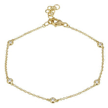 This bracelet features 5 bezel set round brilliant cut diamonds tha...