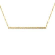 This necklace features pave set round brilliant cut diamonds that t...