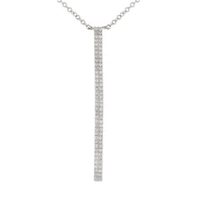 This necklace features pave set round brilliant cut diamonds that t...
