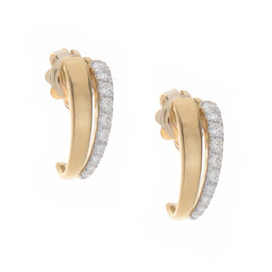 These half hoops feature diamonds totaling .35ct