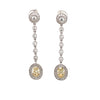 2.12ct 18k White Gold Fancy Yellow Diamond Earrings 360 video view