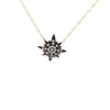 14k Yellow Gold Diamond Starburst Necklace 360 video view