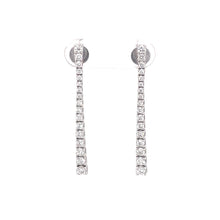 1.05ct 18k White Gold Diamond Drop Earrings