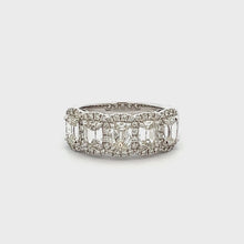 Henri Daussi 5 Stone Cushion Cut Diamond Band