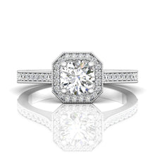 Martin Flyer Pave Halo Diamond Engagement Ring