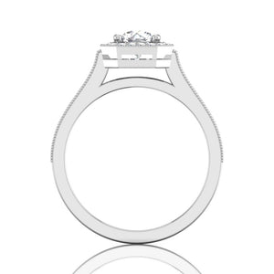 Martin Flyer Pave Halo Diamond Engagement Ring