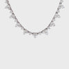 14k White Gold diamond Necklace 4.05cts 360 view