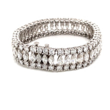Estate Platinum Diamond Bracelet 18.90ct - 360 video view