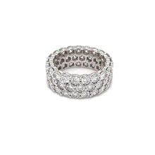 Platinum 3 Row Diamond Band- 6.82ctw 360 video view
