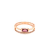 14k Rose Gold Diamond & Pink Tourmaline Ring