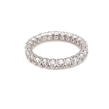 25 - 2.39ct 18k white gold oval diamond eternity band 360 video view