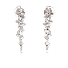 14k White Gold Diamond Drop Earrings
