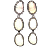 Sterling Silver Diamond & Opal Earrings