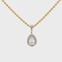 14k Yellow Gold Pear Shape Diamond Pendant