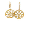 18k Yellow Gold Diamond Earrings 360 video view