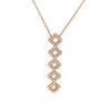 14k Rose Gold Lisa Michelle Squares Necklace 360 video view