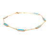 14k yellow and turquoise chain link bracelet 360 video view