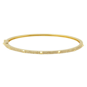 This diamond bangle features .36cts of round brilliant cut diamonds.