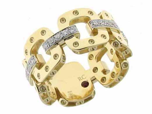 Roberto Coin Link Band with Diamond Connectors