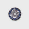 18K White Gold Diamond and Sapphire Mandala Ring