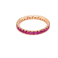 18k rose gold pink sapphire band 1.03ct 360 video view