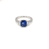 Platinum Diamond & Sapphire Ring
