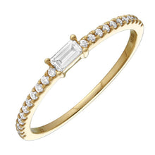 14k White Gold Baguette Diamond Ring