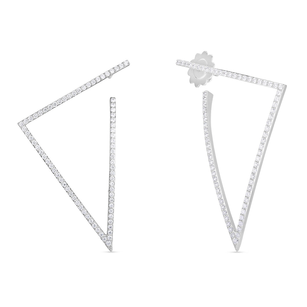 diamond triangle earrings by Roberto Coin - .83ct in diamonds