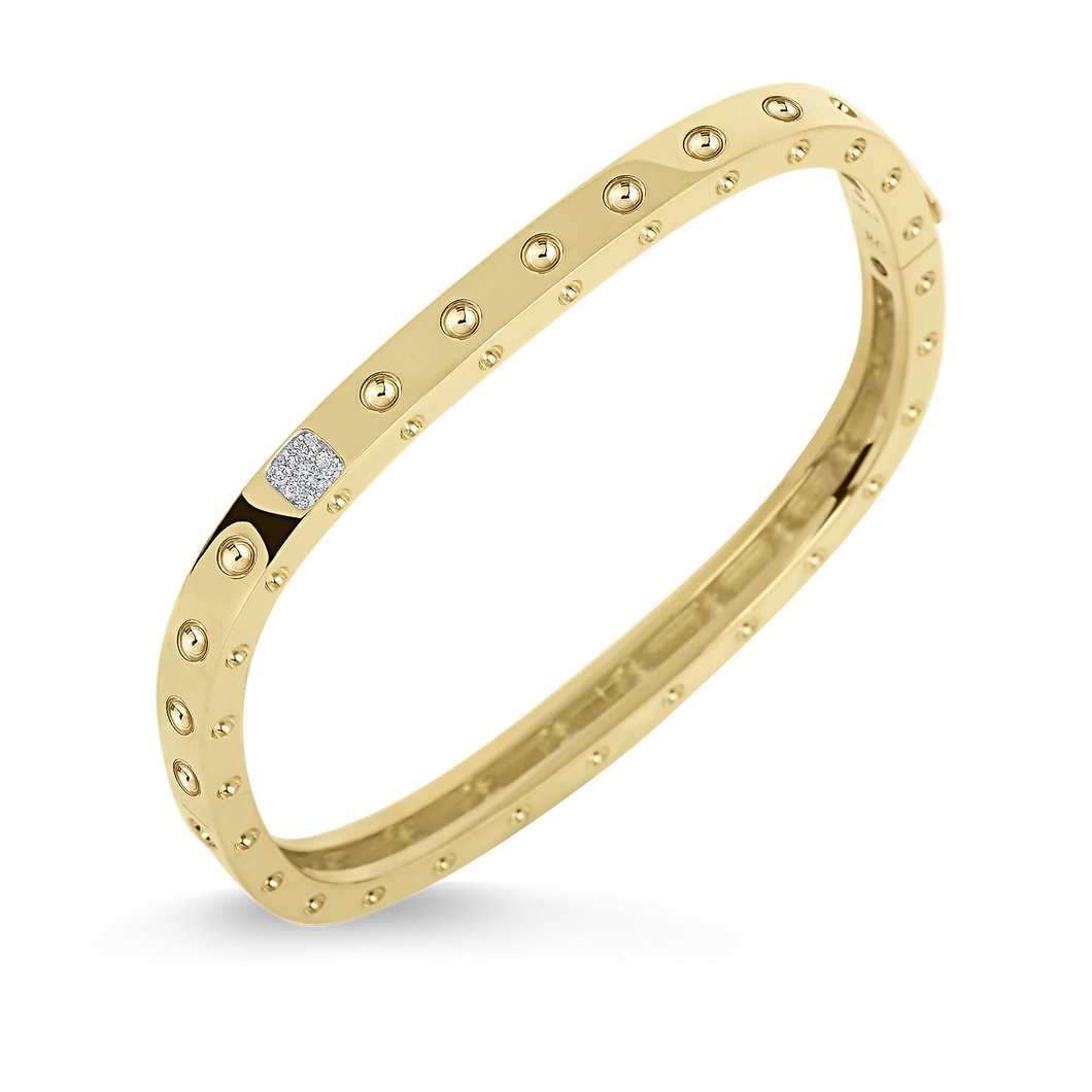 1 Row Bangle with Diamond Accent