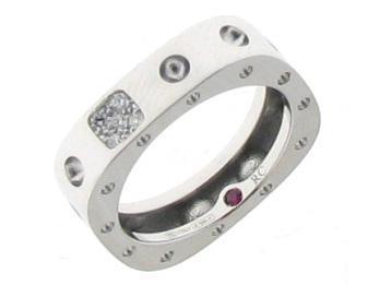 Roberto Coin 1 Row Ring with Diamond Accent