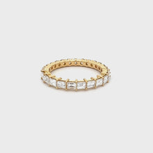 Half Round - Half Baguette Diamond Eternity Band