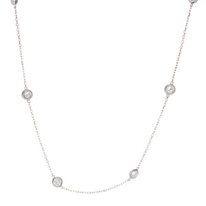diamond by the yard necklace featuring bezel set diamond sections t...