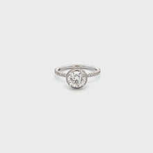 1.75ct Round Brilliant Cut 14k White Gold Halo Engagement Ring