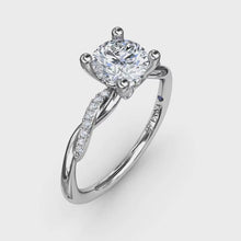 Fana Classic Round Diamond Solitaire Engagement Ring With Twisted Shank