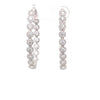 14k White Gold Diamond Hoop Earrings 360 video view