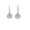 18k White Gold Heart Shape Diamond Drop Earrings 360 video view