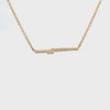 14k White Gold Diamond Bar Necklace