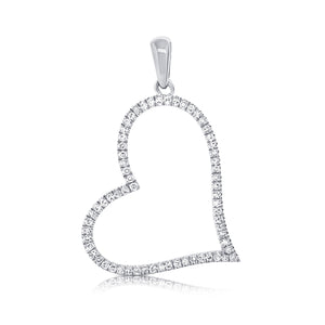 This necklace features a pave diamond heart that totals .20cts. *In...