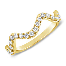 14k Gold Diamond Zig Zag Ring