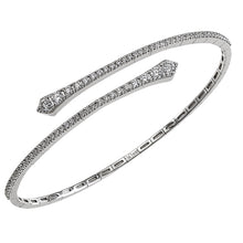 This diamond cuff bracelet features round brilliant cut diamonds th...