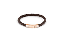 








The tightly woven, brown, Italian leather bracelet is crea...
