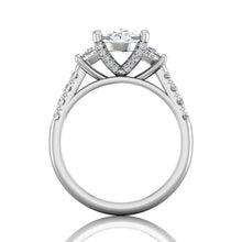 Martin Flyer Three Stone Diamond Engagement Ring