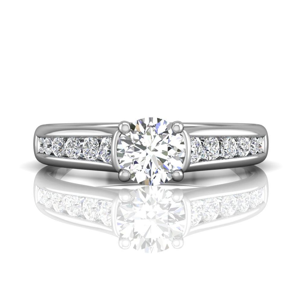 Martin Flyer Channel Set Diamond Engagement Ring