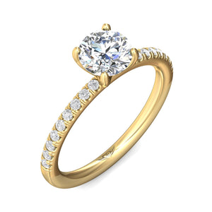 
Complement your center diamond perfectly with this half round Flye...