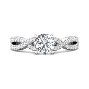 Martin Flyer Pave Twist Diamond Engagement Ring