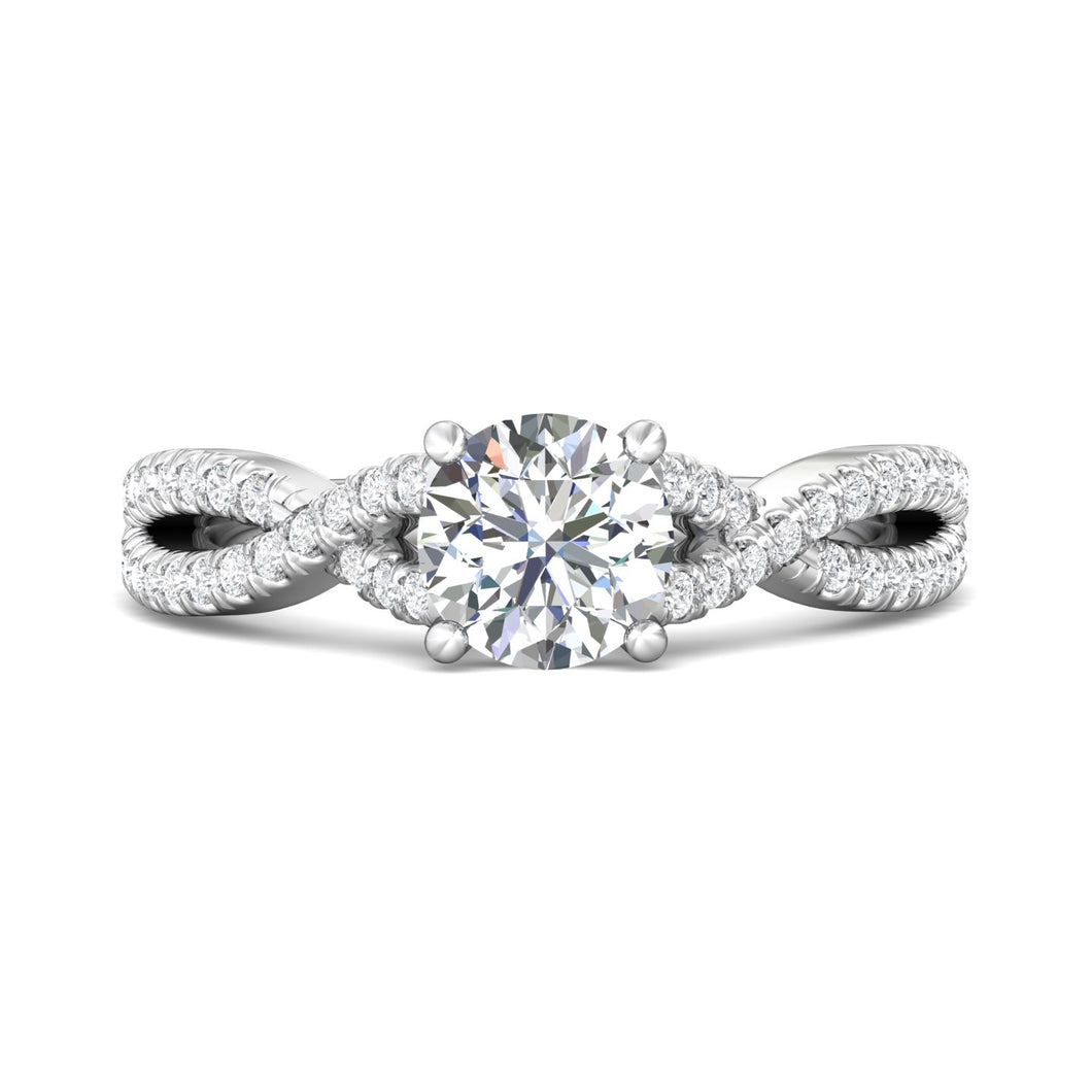 Martin Flyer Pave Twist Diamond Engagement Ring