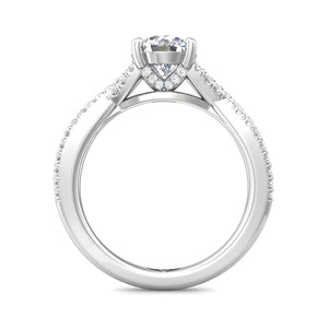 Martin Flyer Pave Twist Diamond Engagement Ring